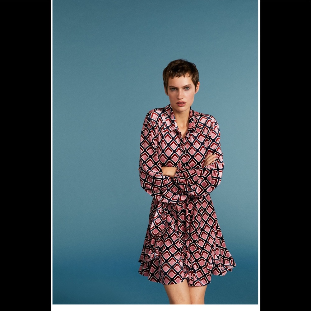 ZARA NWT PRINTED VELVET DRESS 🔥